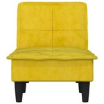 vidaXL Chaise longue jaune velours