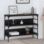 vidaXL Table console Chêne noir 100 x 32 x 75 cm Bois d'ingénierie