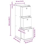 vidaXL Buffet Chêne artisanal 35 x 32 x 99 5 cm