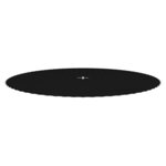 vidaXL Tapis de saut Tissu Noir pour trampoline rond de 3 96 m