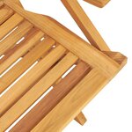 vidaXL Chaises de jardin pliantes 2 Pièces 56x63x90 cm bois massif teck