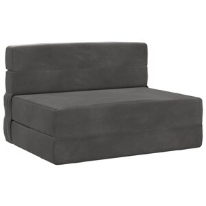 vidaXL Canapé-lit pliable Gris foncé 70 x 72 x 60 cm Tissu