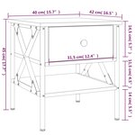 vidaXL Tables de chevet 2 Pièces sonoma gris 40x42x45 cm bois ingénierie