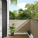 vidaXL Écran de balcon beige 90x700 cm 100  polyester oxford