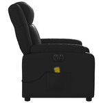 vidaXL Fauteuil de massage inclinable électrique noir similicuir