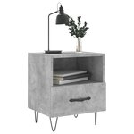 vidaXL Tables de chevet 2Pièces gris béton 40x35x47 5cm bois d’ingénierie