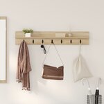 vidaXL Porte-manteau mural Chêne sonoma 100 x 10.5 x 18 cm