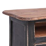Vidaxl meuble tv 120 x 30 x 40 cm noir bois de récupération massif