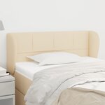 vidaXL Tête de lit avec oreilles Crème 93x23x78/88 cm Tissu