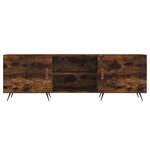 vidaXL Meuble TV chêne fumé 150x30x50 cm bois d'ingénierie