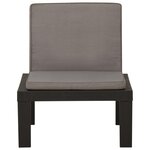 vidaXL Chaises de salon de jardin et coussins lot de 2 Plastique Gris