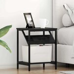 vidaXL Armoires de chevet 2 Pièces Chêne noir 38 x 30 x 48 cm