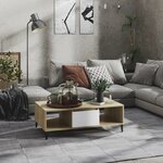 vidaXL Table basse blanc chêne sonoma 103 5x60x35 cm bois d'ingénierie