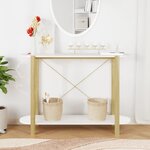vidaXL Table console Blanc 110x38x75 cm Bois d'ingénierie