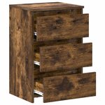 vidaXL Tables de chevet 2Pièces Chêne fumé 40x35x62 5cm Bois d'ingénierie