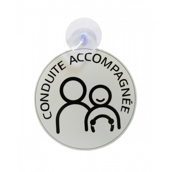 ColorPop disque conduite accompagnée  15cm à ventouse et reflechissant