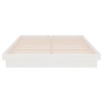 vidaXL Cadre de lit Blanc Bois massif 140x200 cm
