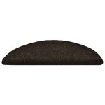 vidaXL Tapis d'escalier autocollants 15Pièces Marron 56x17x3cm Aiguilleté