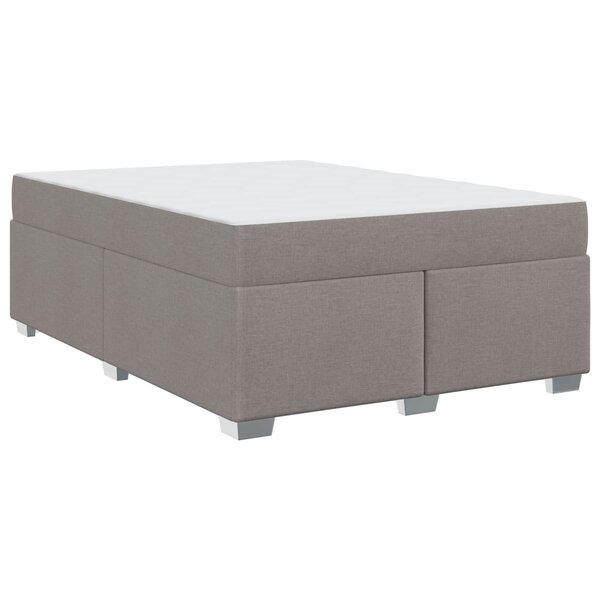 vidaXL Cadre de lit avec matelas Taupe 140 x 200 cm tissu