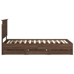 vidaXL Cadre de lit avec tiroir Chêne brun 90 x 200 cm Bois Ingénierie