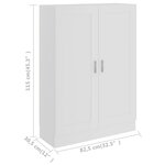 vidaXL Bibliothèque Blanc 82 5x30 5x115 cm Bois d'ingénierie