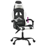 vidaXL Chaise de jeu Noir et blanc Similicuir