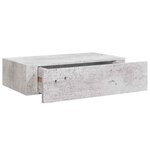 vidaXL Étagères à tiroir murales 2 Pièces Gris béton 40x23 5x10 cm MDF