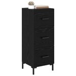 vidaXL Buffet Chêne noir 34 5 x 34 x 90 cm Bois d'ingénierie