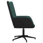 vidaXL Chaise de relaxation Vert foncé Velours et PVC