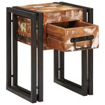 vidaXL Table d'appoint 30 x 30 x 40 cm Bois recyclé massif et métal