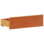 vidaXL Cadre de lit sans matelas avec tête de lit brun cire 120x200 cm