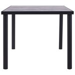vidaXL Table à manger Noir et gris béton 200x100x75 cm MDF