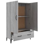 vidaXL Buffet Sonoma gris 70x31x115 cm Bois d'ingénierie