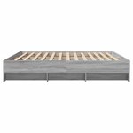 vidaXL Cadre de lit sans matelas sonoma gris 180x200 cm