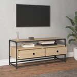 vidaXL Meuble TV chêne sonoma 100x35x45 cm bois d'ingénierie