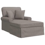 vidaXL Chaise lounge avec jupe Taupe 91 x 157 x 91 cm tissu