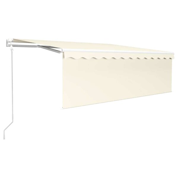 vidaXL Auvent automatique rétractable avec store 4x3 m Crème