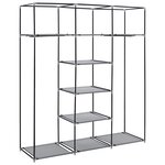 vidaXL Armoire avec compartiments et barres Gris 150x45x175 cm Tissu