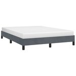 vidaXL Cadre de lit gris foncé 137x190 cm velours
