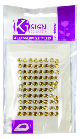Strass thermocollant tissu Ø 4mm Or 80 pièces