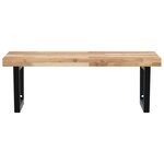 vidaXL Étagère de vasque murale acier et bois massif d'acacia