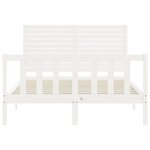 vidaXL Cadre de lit sans matelas blanc 140x200 cm bois de pin massif