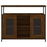 vidaXL Buffet chêne marron 100x35x80 cm bois d'ingénierie