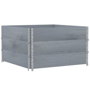 vidaXL Jardinière gris 100x100 cm bois de pin massif