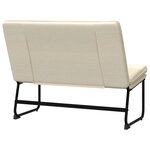 vidaXL Banc Crème 100x75x76 cm Tissu