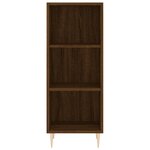vidaXL Buffet haut Chêne marron 34 5x34x180 cm Bois d'ingénierie
