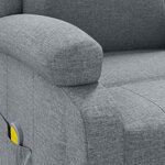 vidaXL Fauteuil de massage Gris clair Tissu