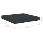 vidaXL Coussins de plancher de palette 2 Pièces Anthracite Tissu