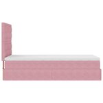 vidaXL Cadre de lit ottoman avec matelas rose 90x200 cm velours