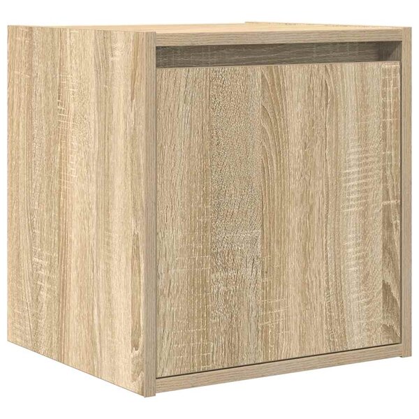 vidaXL Table de chevet murale chêne sonoma 38x34x40 cm